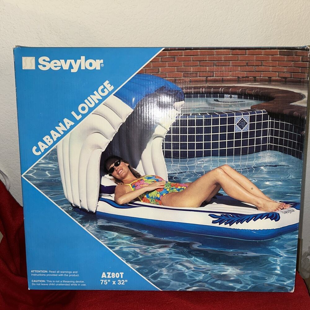 Cabana Lounge Sevylor New 75x32 Az80T Vintage Inflatable Raft Never Been Opened